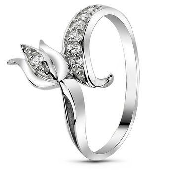Серебряное кольцо с фианитами ФК258, 16, 50.3, 2.20