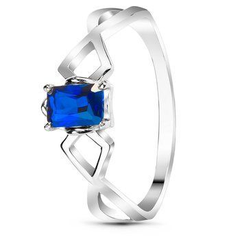 Серебряное кольцо с синим фианитом Катрина, 16, 50.3, 1.90