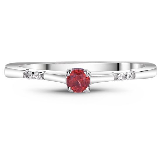 Серебряное кольцо с гранатом Бусинка К2125Г 17р.