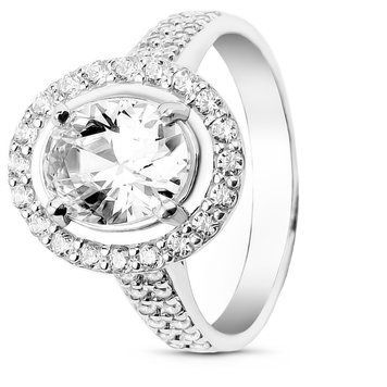 Серебряное кольцо с фианитами Маргарет, 16, 50.3, 4.30