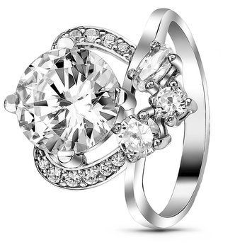 Серебряное кольцо с фианитами ПДК86, 16, 50.3, 4.45