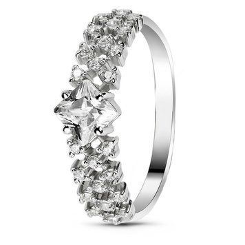 Серебряное кольцо с фианитами Мишель, 16.5, 51.5, 1.73