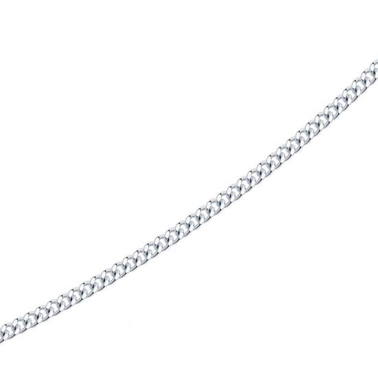 Срібний ланцюжок плетіння панцирне родоване SPD040