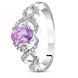 Серебряное кольцо с аметистом Каролина ПДК108АМ 16.5р.