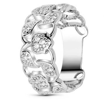Серебряное кольцо с фианитами ФК305, 16, 50.3, 3.04
