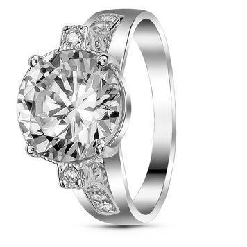 Серебряное кольцо с фианитами ПДК19, 17, 52.8, 5.00