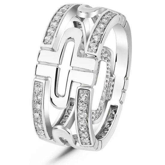Серебряное кольцо с фианитами Ruvas fashion, 17, 52.8, 5.57