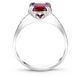 Серебряное кольцо с красным фианитом Мадонна, 16.5, 51.5, 3.35