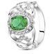 Серебряное кольцо с изумрудом нано Винтаж, 16, 50.3, 3.56