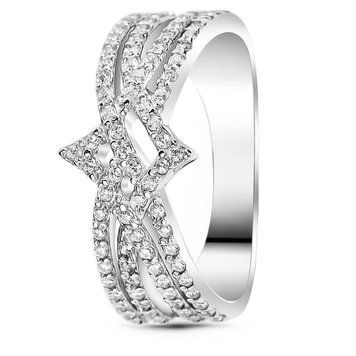 Серебряное кольцо с фианитами ФК241, 16, 50.3, 3.35