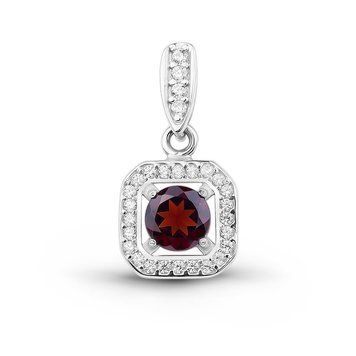 Серебряная подвеска с гранатом Асти, 1.10