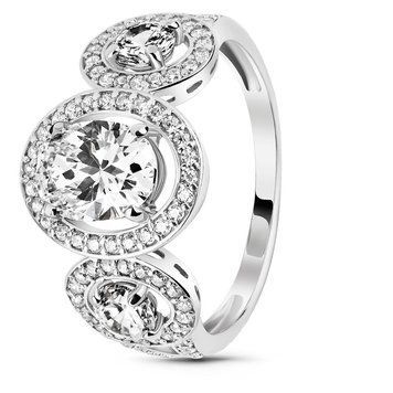 Серебряное кольцо с фианитами Рио, 16.5, 51.5, 2.96