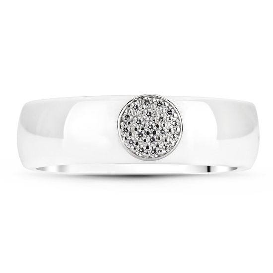 Серебряное кольцо с керамикой и фианитами Ноттингем, 17, 52.8, 4.18