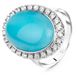 Серебряное кольцо с голубым кошачьим глазом Императрица, 17, 52.8, 6.91