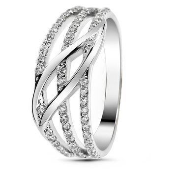 Серебряное кольцо с фианитами ФК220, 16, 50.3, 2.67