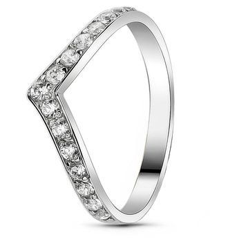 Серебряное кольцо с фианитами ФК280, 16, 50.3, 1.65