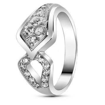 Серебряное кольцо с фианитами ФК296, 16.5, 51.5, 3.32