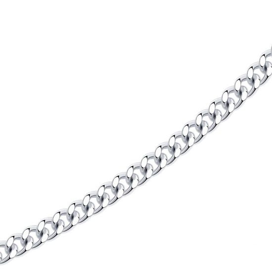 Срібний ланцюжок плетіння панцирне родоване SPD080, 50, 10.20