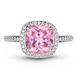 Серебряное кольцо с розовым фианитом Кристалл, 2.50