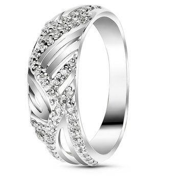 Серебряное кольцо с фианитами ФК202, 16, 50.3, 2.45