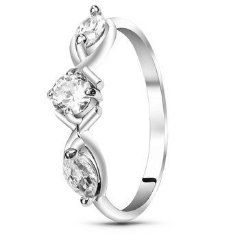 Серебряное кольцо с фианитами Оливия, 18.5, 57.8, 1.80