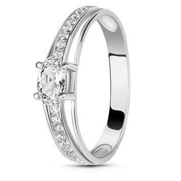 Серебряное кольцо с фианитами Связь, 16, 50.3, 1.90