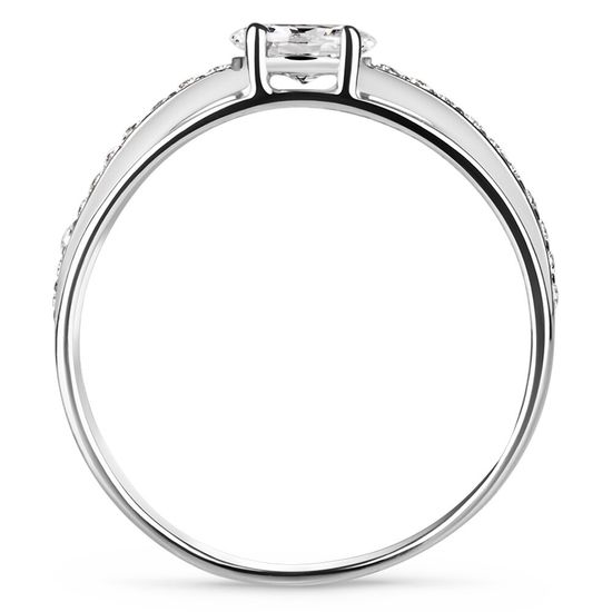 Srebrny pierścionek z cyrkoniami Połączenie, 18.5, 57.8, 1.90