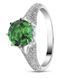 Серебряное кольцо с изумрудом нано Чудо, 16, 50.3, 2.90