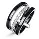 Серебряное кольцо с керамикой и фианитами Орлеан, 6.37