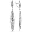 Срібні сережки-підвіски з фіанітами Рандеву