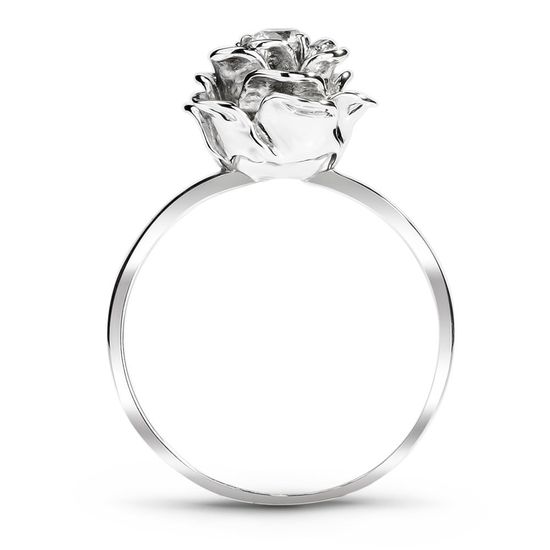 Серебряное кольцо с фианитами Роза, 3.86