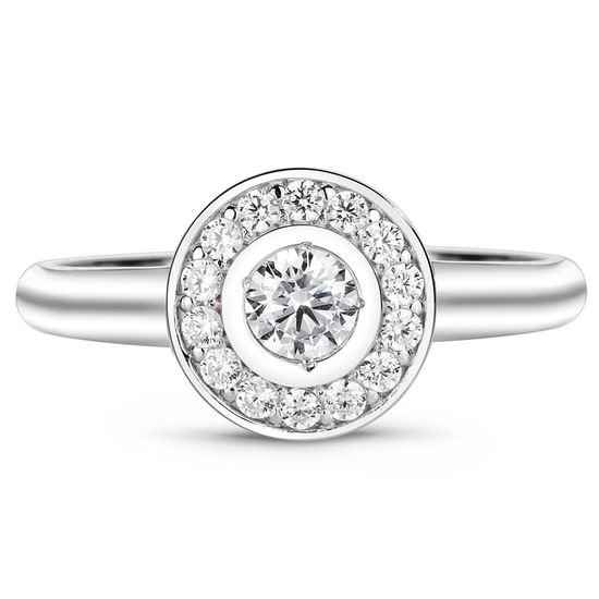 Серебряное кольцо с фианитами Шарлотта, 16.5, 51.5, 2.35