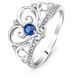 Серебряное кольцо с синим фианитом Корона, 16, 50.3, 2.75