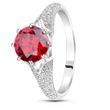 Серебряное кольцо с красным фианитом Чудо, 16, 50.3, 2.90