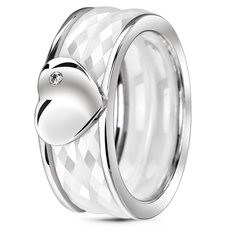Серебряное кольцо с керамикой и фианитами Мессина, 16, 50.3, 6.41