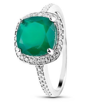 Серебряное кольцо с агатом Кристалл ПДК80АГ 16р.