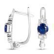 Серебряные серьги с сапфиром Джерси СС2257С