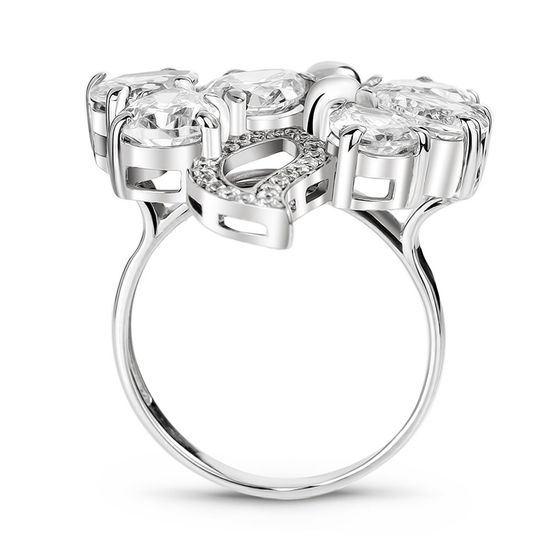 Серебряное кольцо с фианитами Аляска, 16, 50.3, 7.00