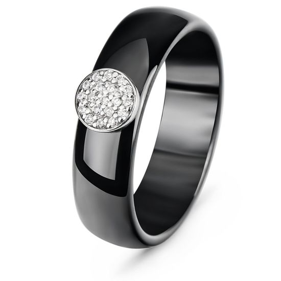 Серебряное кольцо с керамикой и фианитами Ноттингем, 19, 59.1, 4.18
