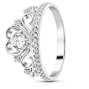 Серебряное кольцо с фианитами Корона, 16, 50.3, 2.30