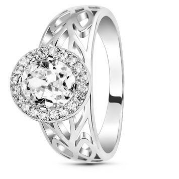 Серебряное кольцо с фианитами Лолита, 16.5, 51.5, 3.73