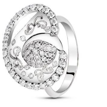 Серебряное кольцо с фианитами ФК090, 16.5, 51.5, 5.39