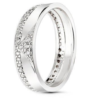 Серебряное кольцо с фианитами Демос, 16, 50.3, 3.20