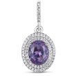 Серебряная подвеска с александритом Камелия, 1.90