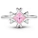 Серебряное кольцо с розовым фианитом Эмилия, 15, 46.5, 1.70