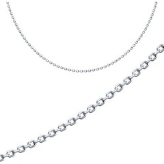 Срібний ланцюжок плетіння якірне родоване SAD060, 40, 3.40