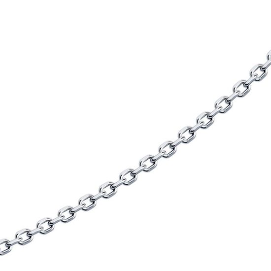Серебряная цепочка плетение якорное родированное SAD060, 40, 3.40