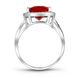 Srebrny pierścionek z czerwoną cyrkonią Bajkał, 18.5, 57.8, 5.28