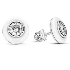Срібні сережки-пусети з керамікою СБ074, 6.56