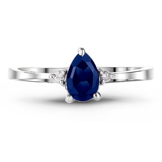 Серебряное кольцо с синим фианитом Пенелопа, 19, 59.1, 1.18